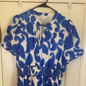 Sugar lips Blue Floral Maxi Dress